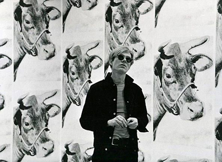 Andy Warhol photographed at Leo Castelli Gallery in 1966 