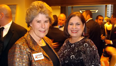 Then-candidate for sheriff, Susan Pamerleau, with then-State Senator Leticia Van De Putte at the 2012 HRC Gala and Silent Auction. (Photo by Sam Sanchez)