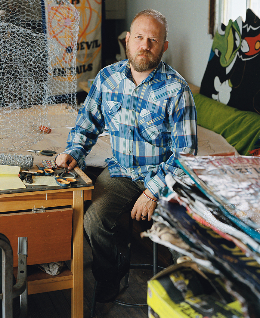 Chris Sauter photographed in his studio for Out In SA