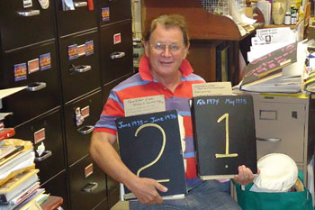 Gene Elder at the Happy Foundation Archives which are housed in the Bonaham Exchange. (Photo: UTSA Libraries)